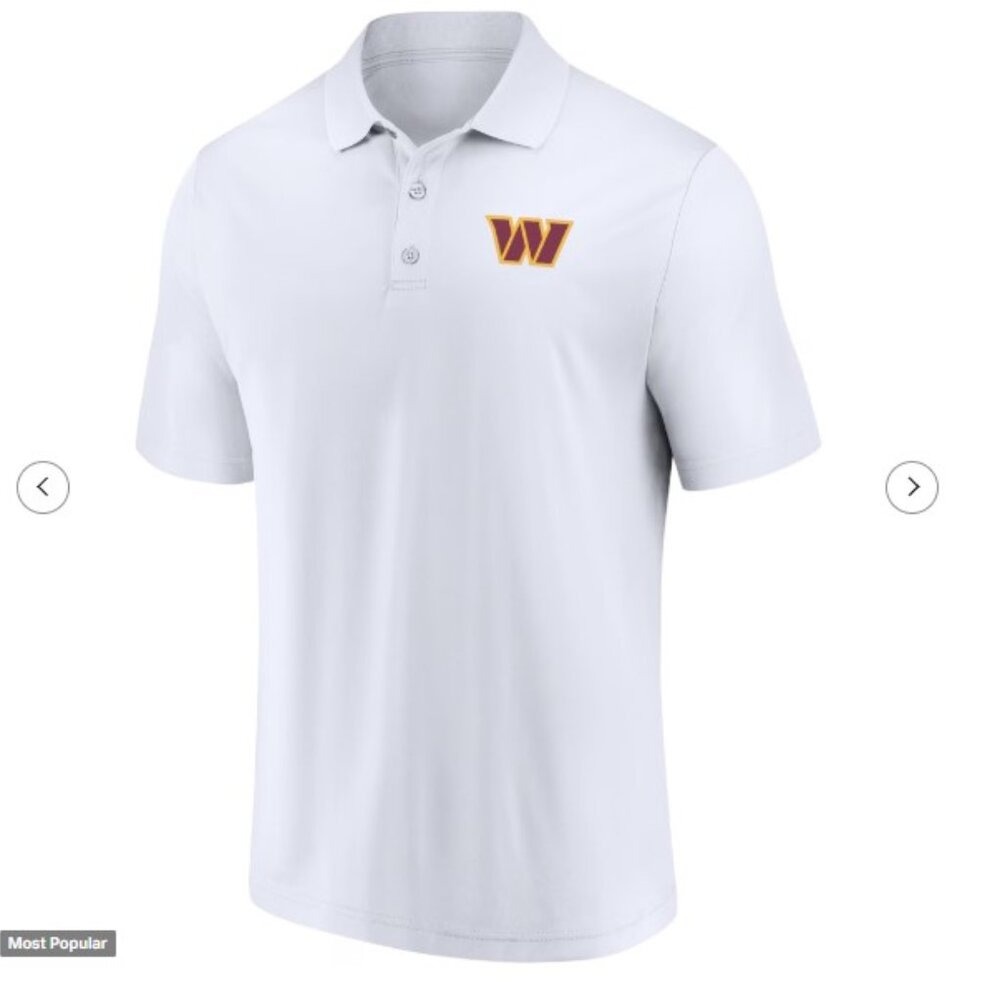 NEW! Washington Commanders Fanatics Component Polo - White - Size 2XL